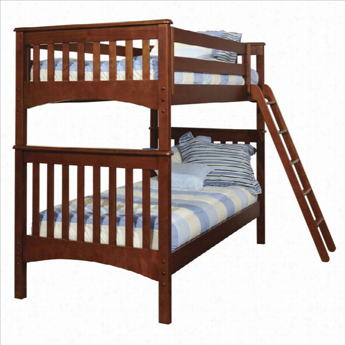 Bolton Fuurniture Woodridge Mission Twin Bunk Bed In Chestnut