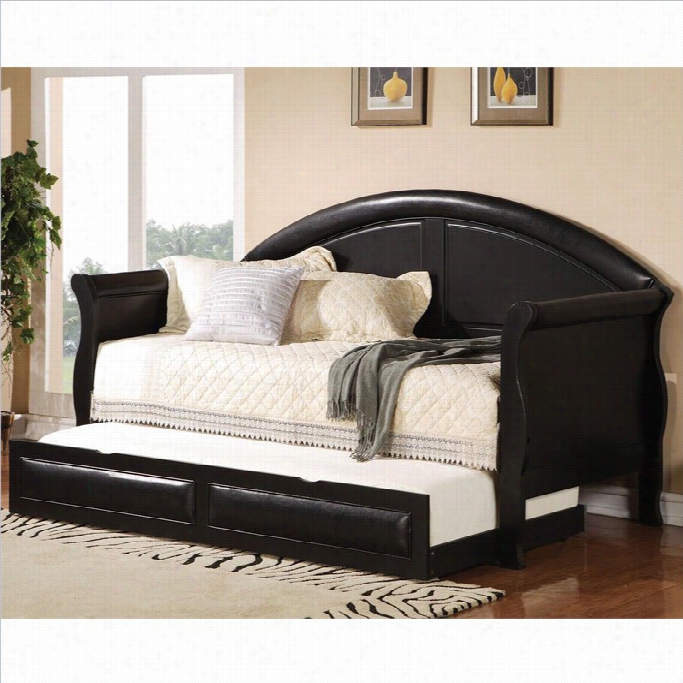 Coaster Classic Daybed With Trundle In Black