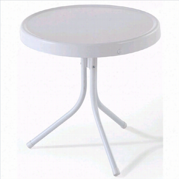 Crosley Etro Metal Table In White