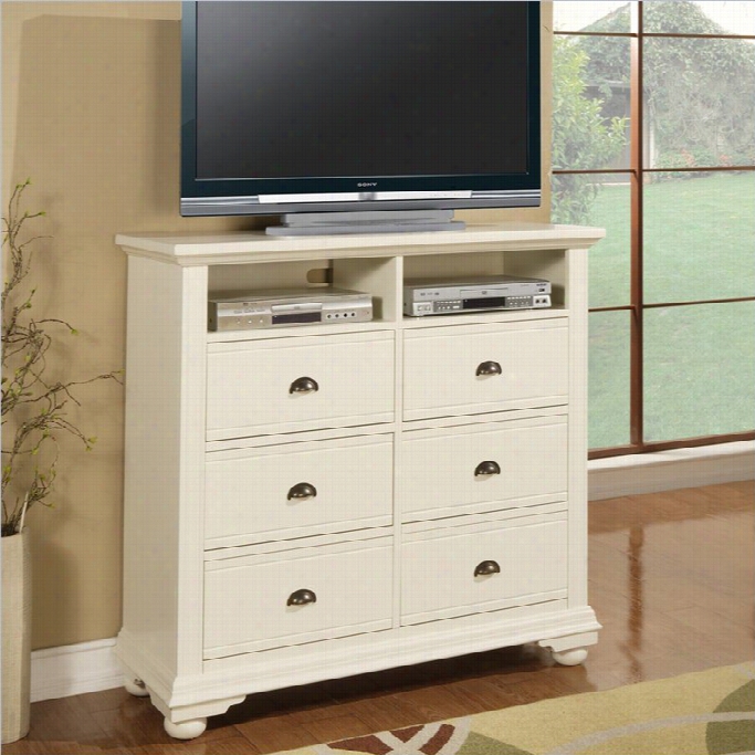 Elements Brook Media Chest In  Cot White