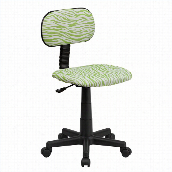 Flash Furniture Green And White Zebra Print Computeroffice Chair