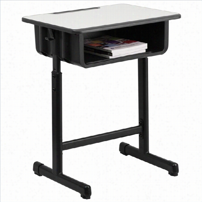 Flash Furniture Student Desk In Black And Gray