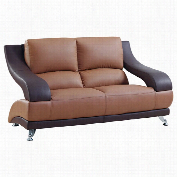 Global Furnituer Usa 982 Love Seat In Brown