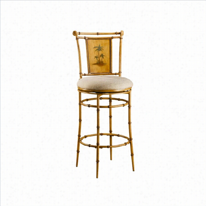 Hillsdale West Palm 30 Swivel Bar Stool In Bamboo