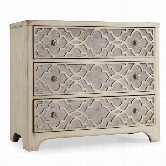 Hooker Furnituure Sanctuary Fretwork  Stress  Chest In Pearl Essence