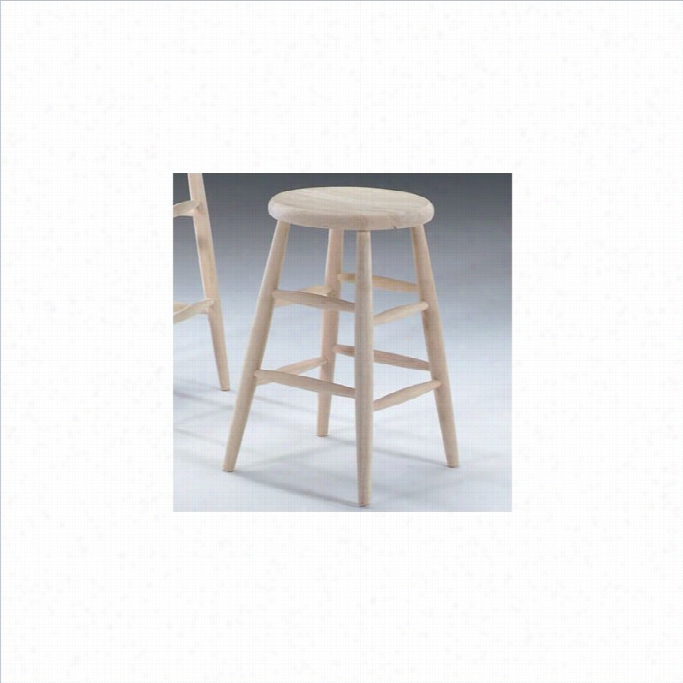 Intrnational Concepts 24 Scooped Seat Stool