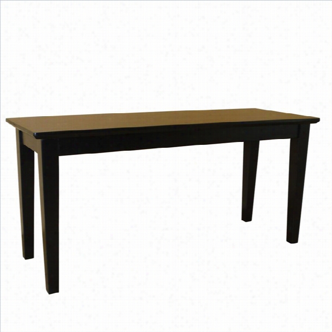 International Cpncepts Shaker Sytled Bench In Black