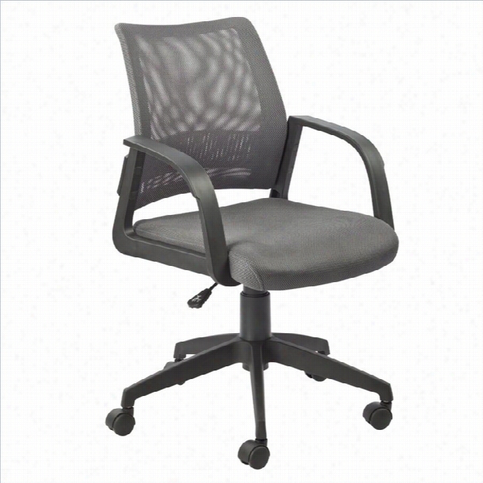 Leick Appendages Mesh Back Office Chair In A Grey Finish