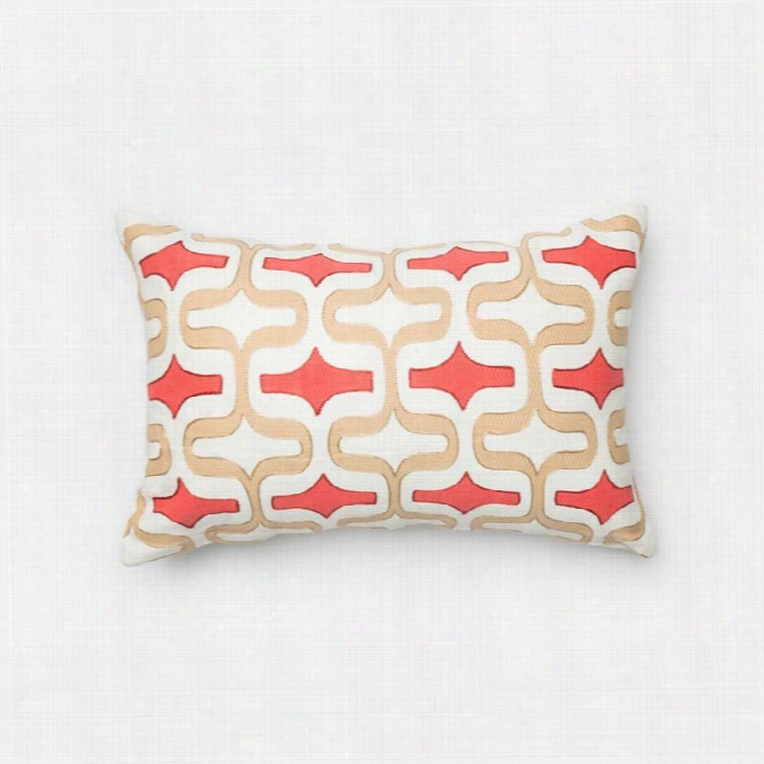 Loloi 1'1 X 1'9 Cotton Poly Pillow In Sand And Red