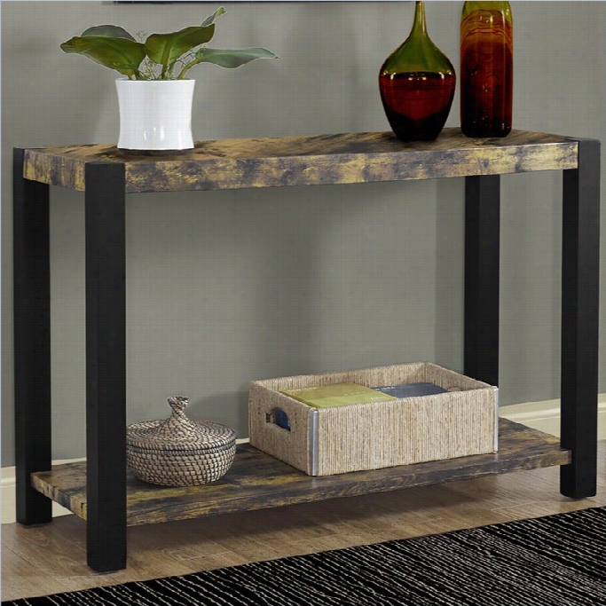 Monarch Console Table In Distressed Black