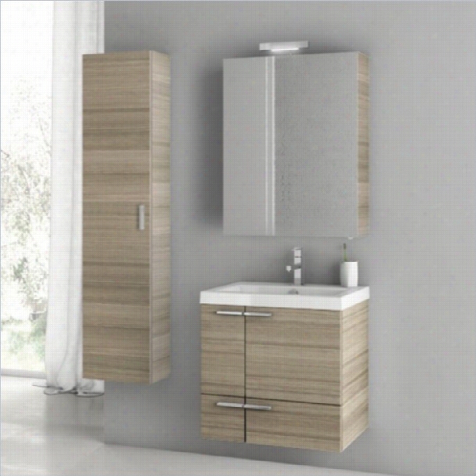 Nameek's New Psace 24 Wall Mounted Bathroom Vanity Set In Larch Canapa