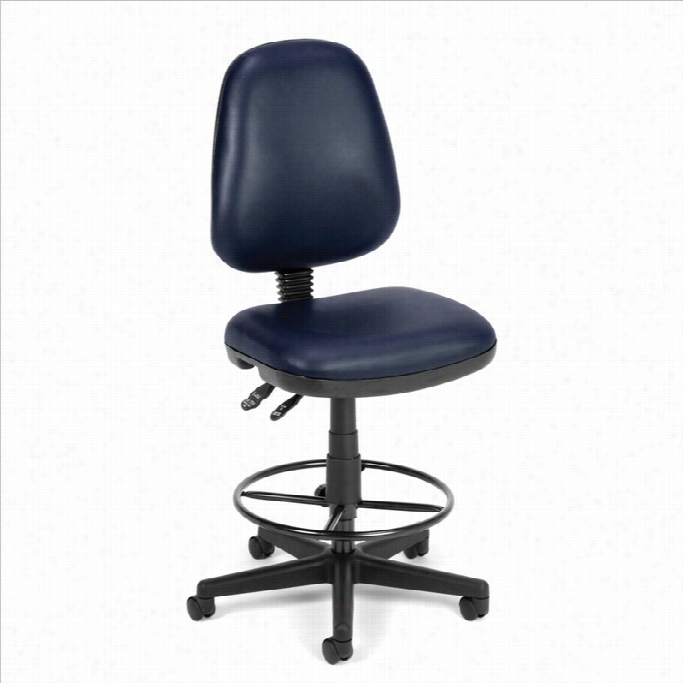 O Fm Straton Se Ries Ccomputer Ttask Drafting Office Chair With Drafting Kit In Navy Vinyl