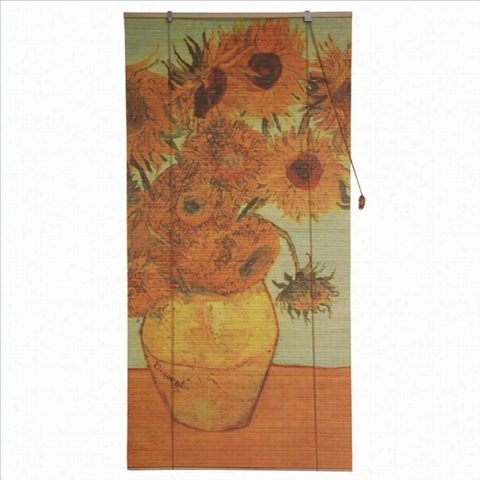 Eastern Furniture Sunflowers Bamboo Blinds In Multiclor-24 Inches