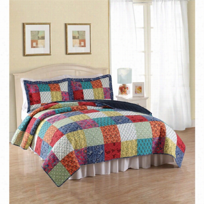 Pem America Halifax King Quilt With 2 Shams