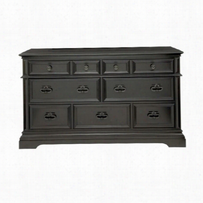 Pulaski Brokfield 9 Drawer Dresser In Ebony Finissh