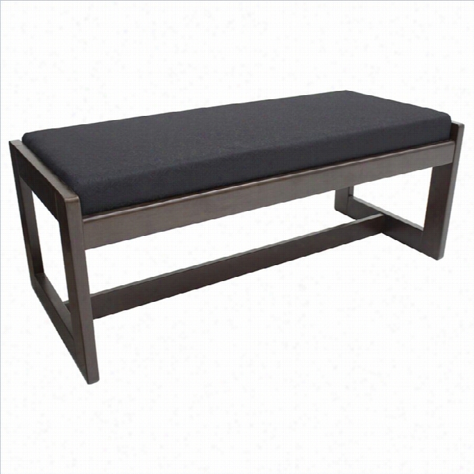 Rule Belcino Double Seat Bench In Mocha Walnut And Black