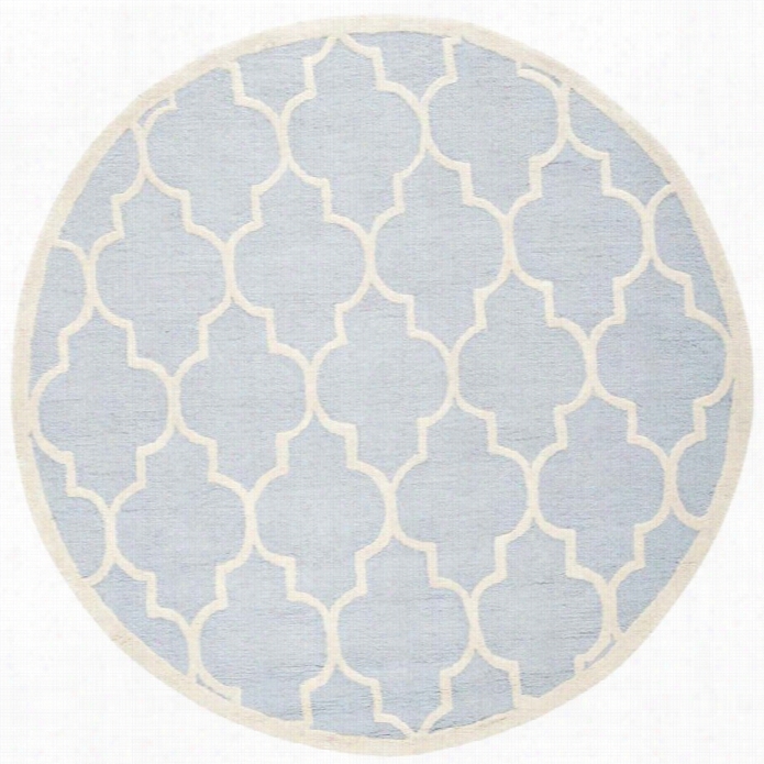 Sa Favieh Cambridge Light Blue Transitional Rug - Round 8'