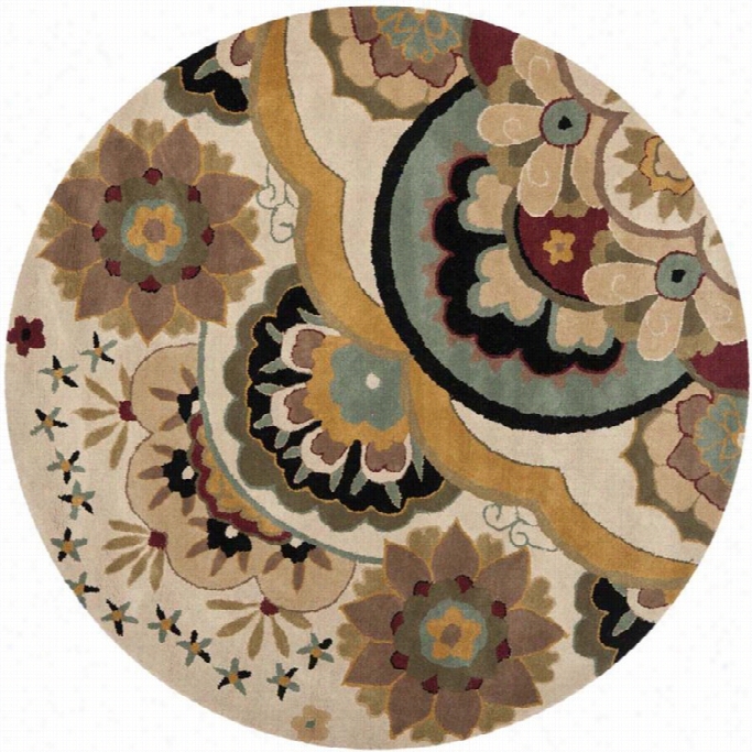 Safavieh Soho Round Rug In Ivory / Multi