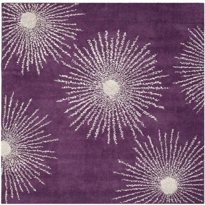 Safavieh Soho Square Rug In Purple / Ivory