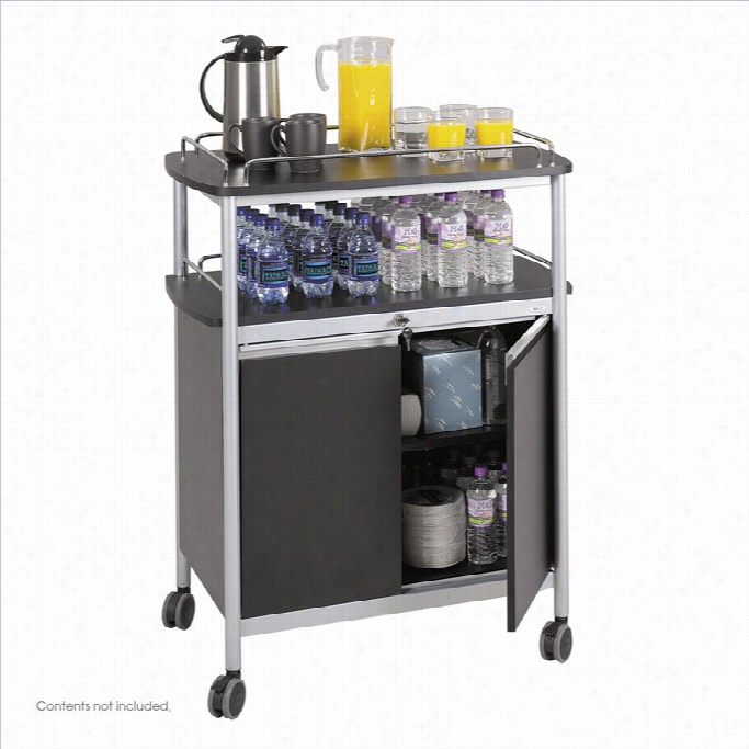 Safc O Black Mobile Beverage Cart