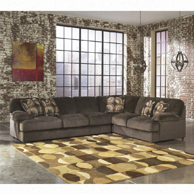 Signature Design By Ashley Furniture Truscotti 3 Piece Sectional In Cafe