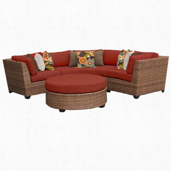 Tkc Laguna 4 Piece Outdoor Wicker Sofa Set In Terracotta