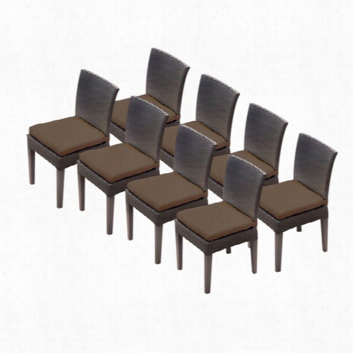 Tkc Napa Wicker Patio Dining Chairs Ni Cocoa (set Of 8)