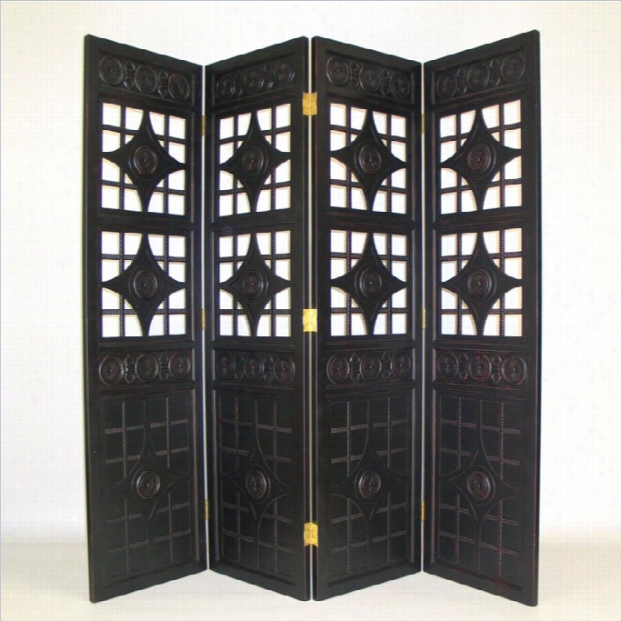 Wayborn Lattice Room Divider In Black