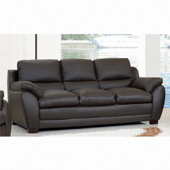 Abbyson Living Livington Leather Sofa In Espresso