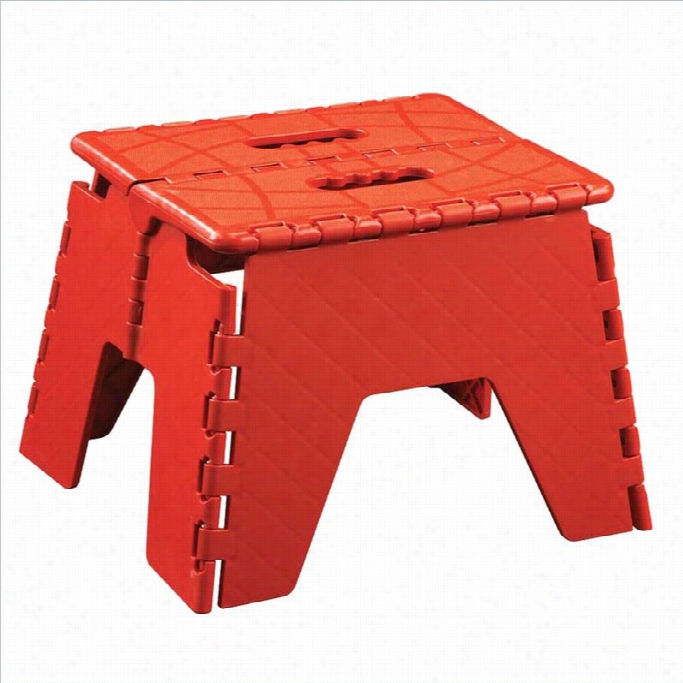 Acme Furniture Stern Foldable 9 Inch Step Stool In Red (se Tof 4)