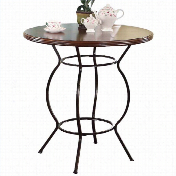 Acme Fyrniture Tavio Bar Height Table In Dark Bronze