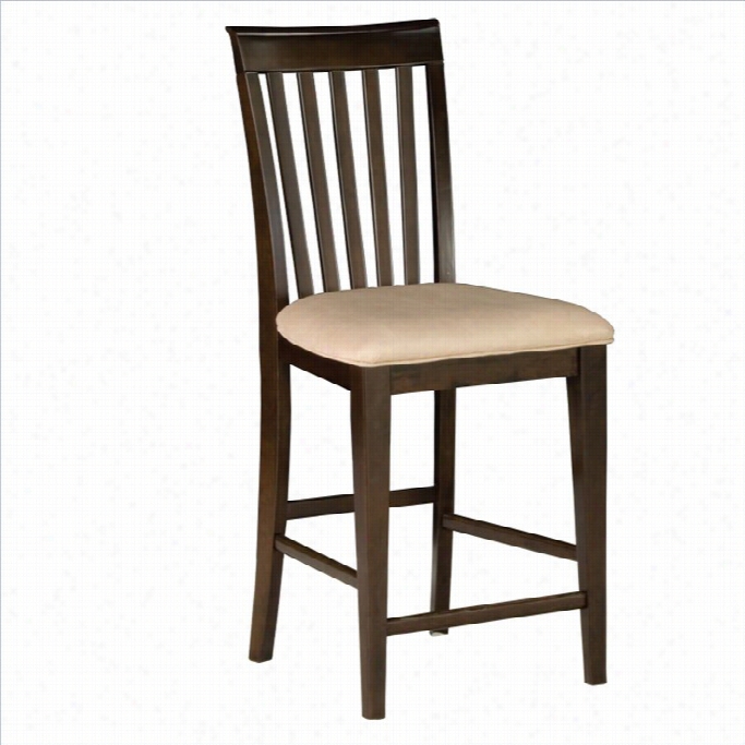 Atlantic Furniture Mission Pub Dining Chair In Antique Walhut (set Of 2))