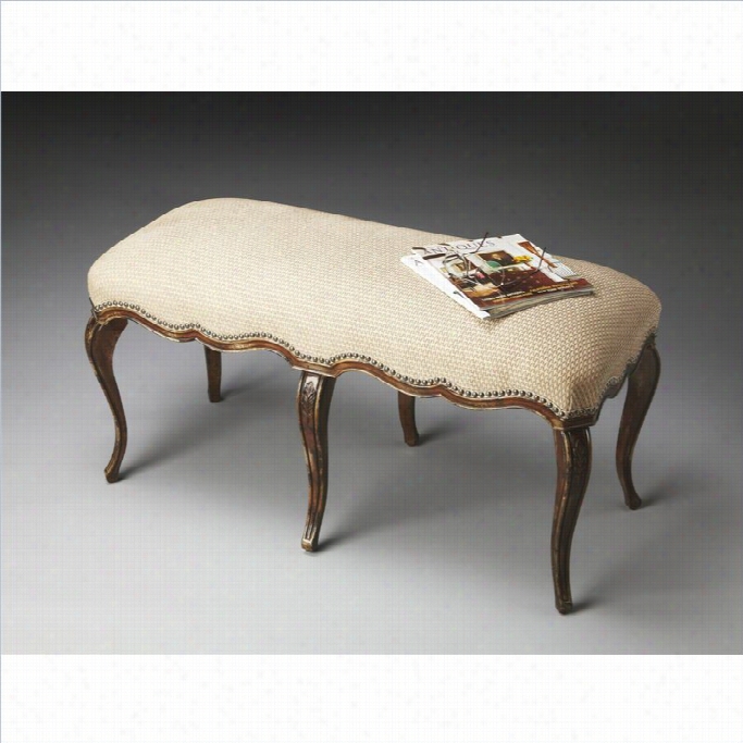 Butlers Pecialt Yartists' Originals Michelline Tobacco Leaf Bench