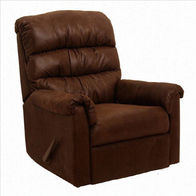 Catnapper Capri Fabric Rocker Recliner Chair In Chocolate Microfiber