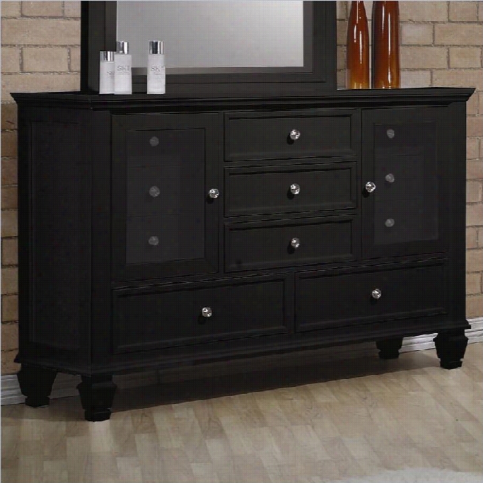 Coaster Sandy Bech Classic 11 Drawer Drsser In Black