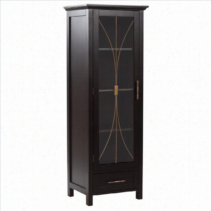 Eleganth Ome F Ashions Delaney 49 1-doo R Linen Cabinet In Dark Espresso