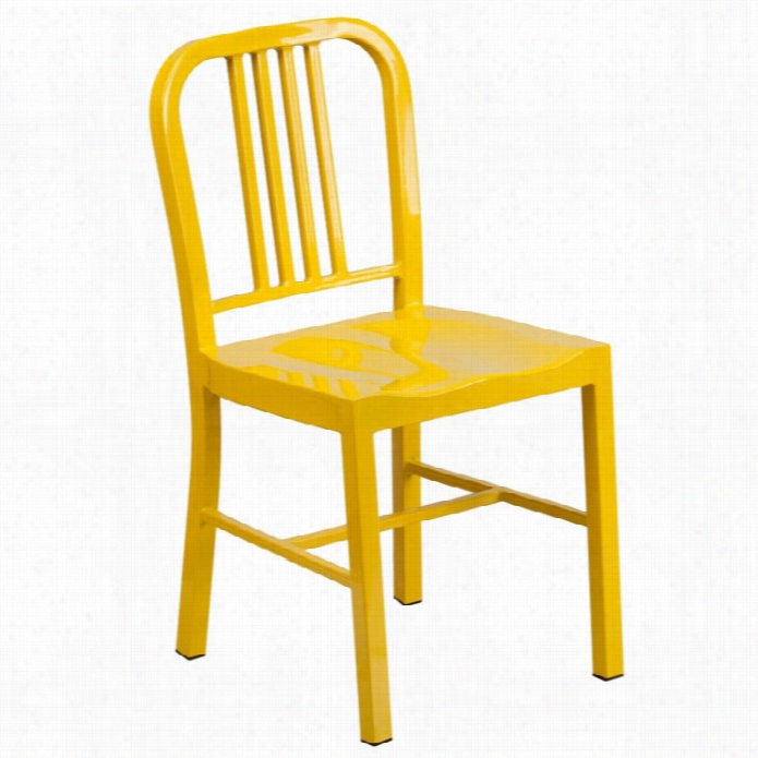 Flash Furniture Metal Dining Chair I N Yllow
