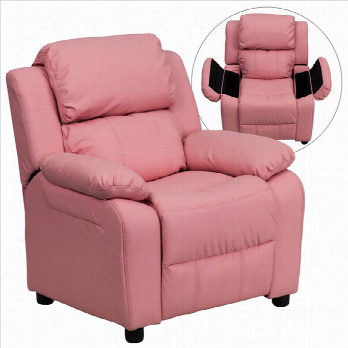 Flash Furniture Padded Kids Reclin Er In Pink