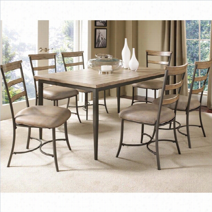 Hillsdale Charleston 7 Pc Rectangular Wood Dining Set