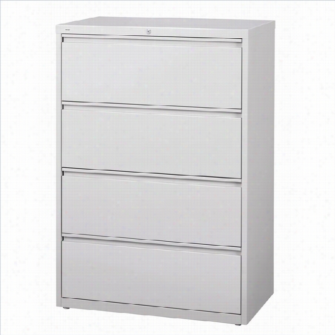 Hirs Hindustries 10 000 Series 4 Draweer Lateral File Cabinet In Gray