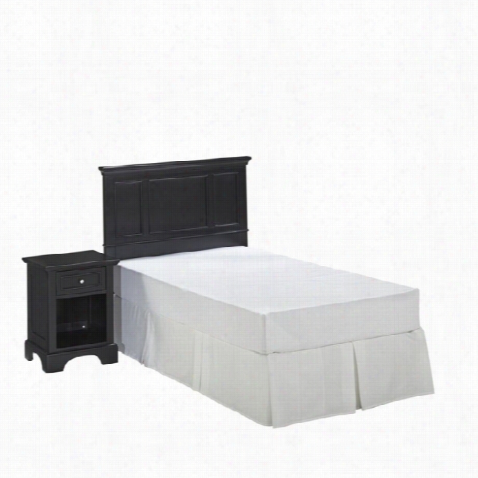 Home Styles Bedford Twni Headboard 2 Piece Ebdroom Set In Black