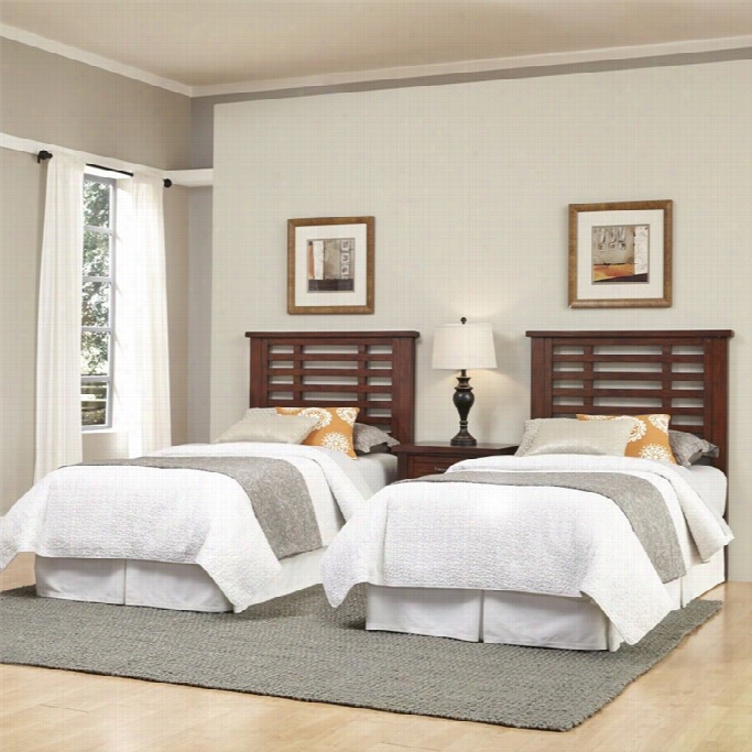 Home Styles Cabin Creek 2 Twin Headboards An Dnight Stand Inn Chestnjt