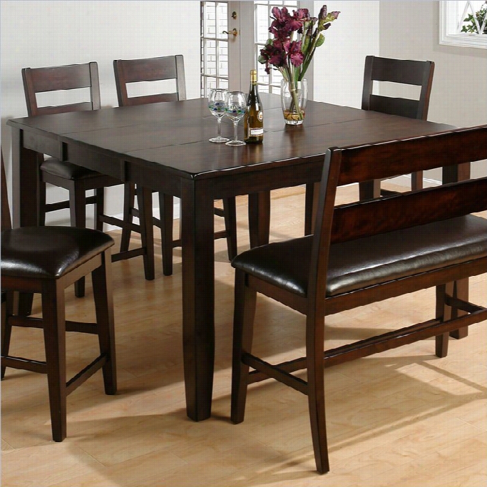 Jofran 972 Series Counter Height Dining Table In Dark Rustic Prairie