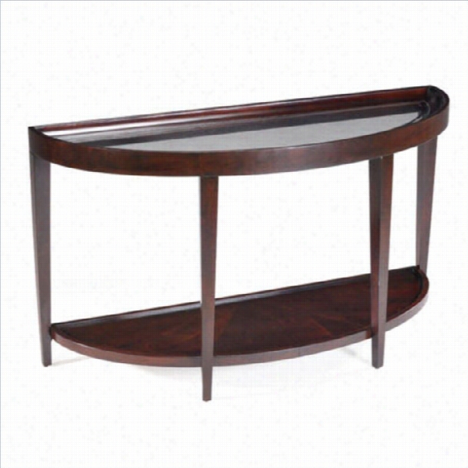 Magnussen Carson Wood Demilune Sofa Desk Table