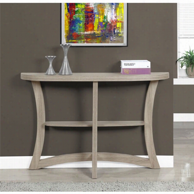 Monarch 47 Half Moon Hall Console Accent Table In C Appuccino