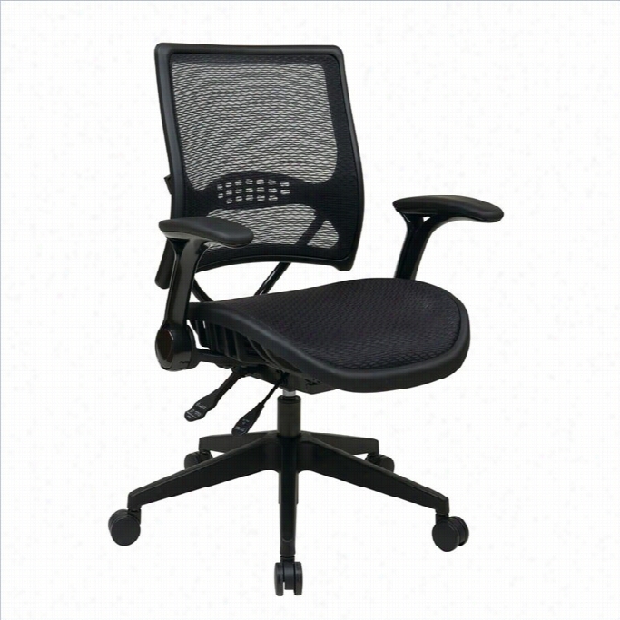 Office Star 67 Series Airgird Back And Seat Managers Offiice Chair In Black