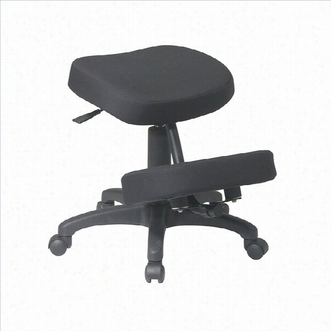 Office Star Ergono Mic Knee Office Seat Of Justice With Memory Foamm In Black