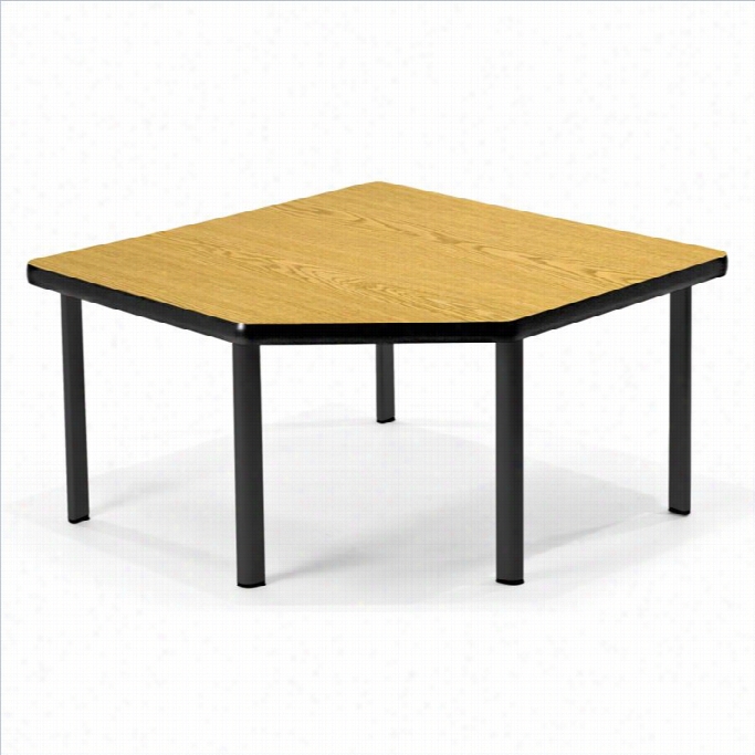 Ofm 30 X 30 Corner Table Eurpa Black Legs In Oak