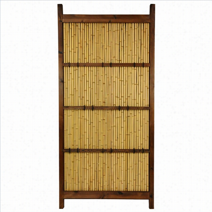 Oriental Furniture 6' X 3' Kumo Fence In  Natural