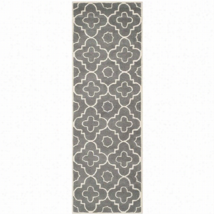 Safavieh Chatham Ddark Grey Contemporary Rug - 2'3 X 13'